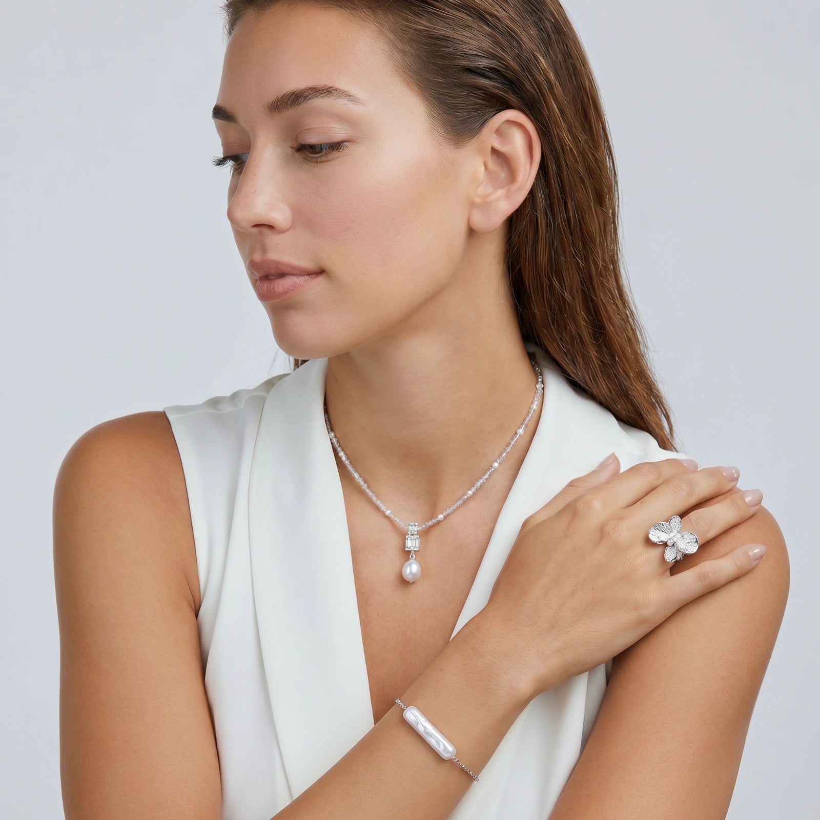 Collar de Perlas Sueños de Lavanda