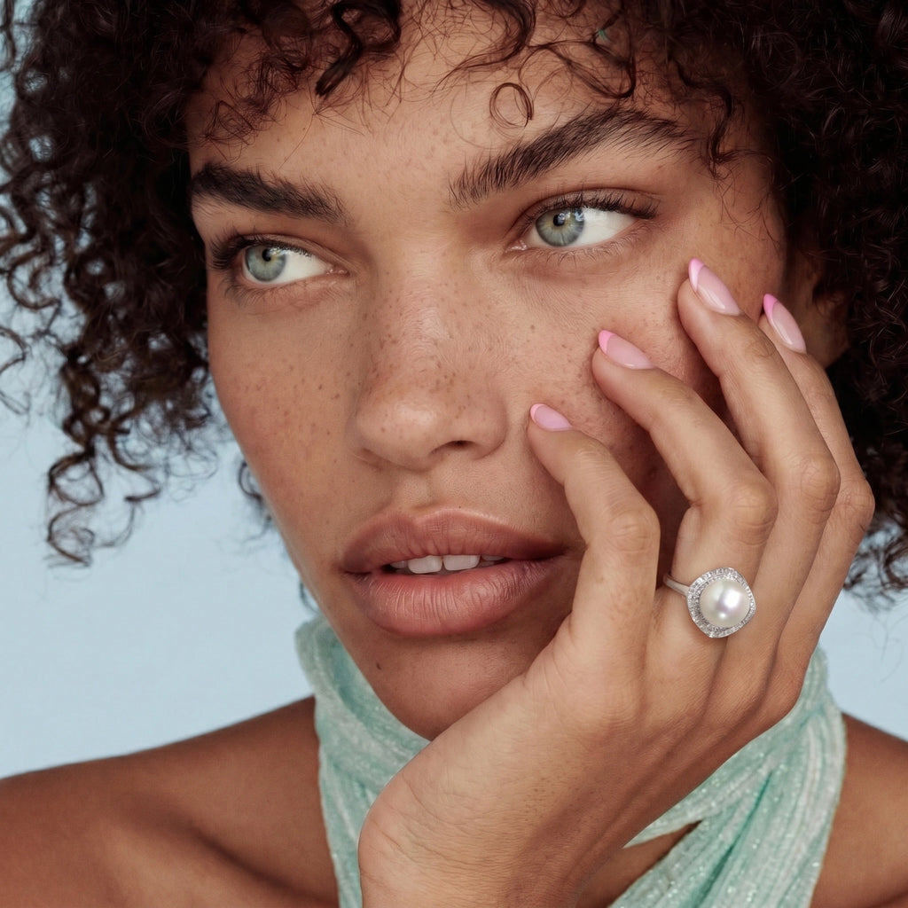 Anillo Pearl Halo Dreams