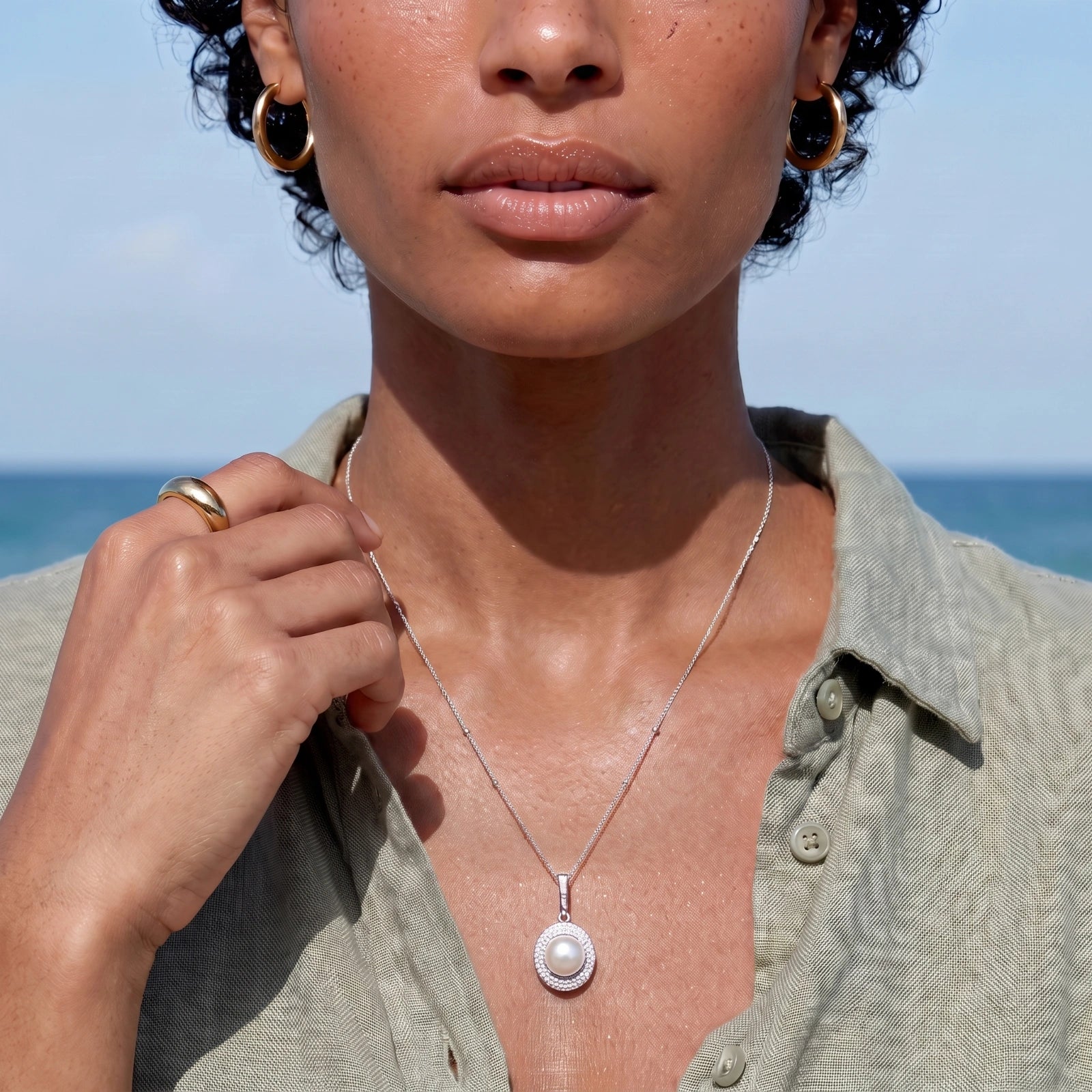 Collar Halo de Perla